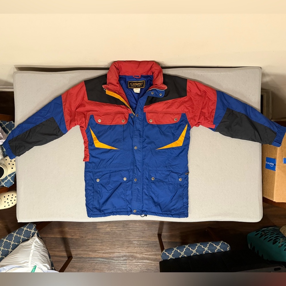 OSSI Vintage GORE-TEX Men's Ski Jacket - Red, Blue, Yellow, Black
